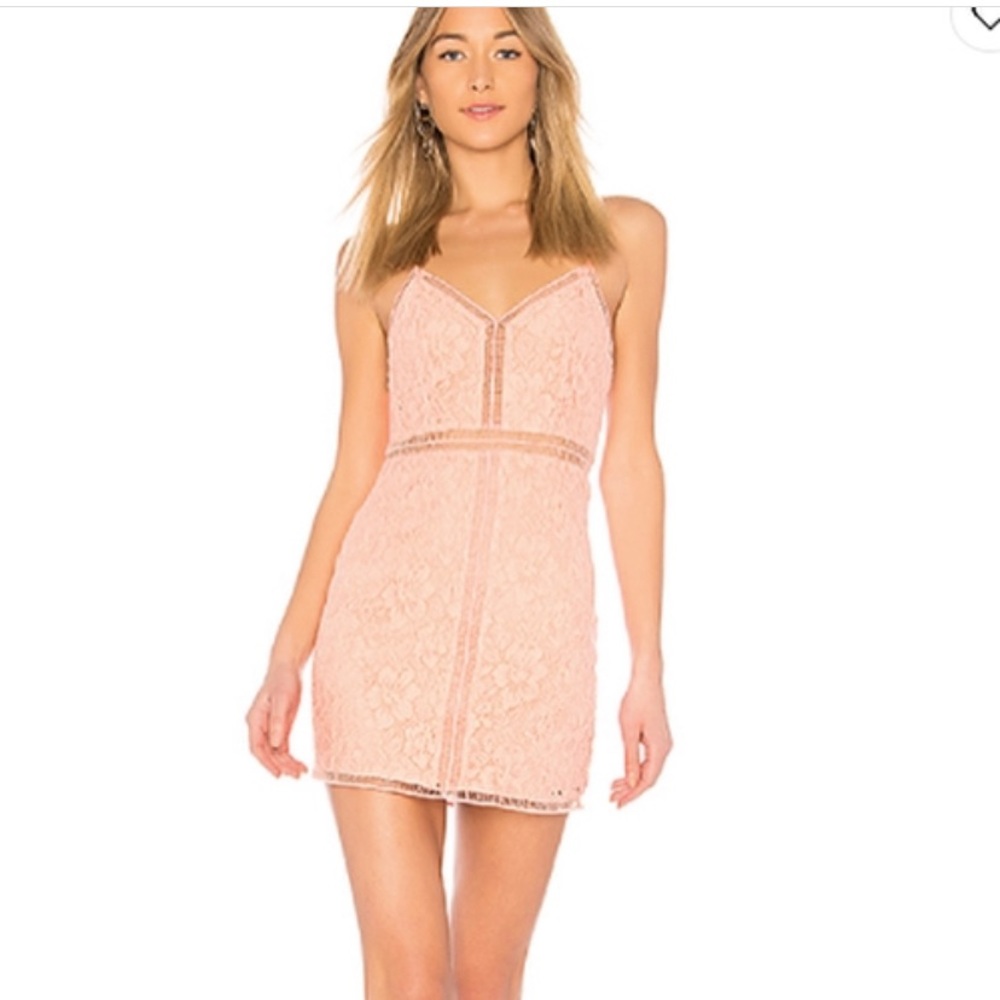 NBD Pink lace mini dress size XS. Sold on Revolve.